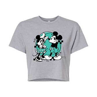 Disney's Mickey & Minnie Mouse Juniors' Cropped Tee