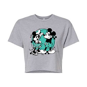 Disney's Mickey & Minnie Mouse Juniors' Cropped Tee