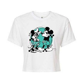 Disney's Mickey & Minnie Mouse Juniors' Cropped Tee