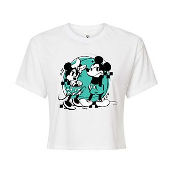 Disney's Mickey & Minnie Mouse Juniors' Cropped Tee