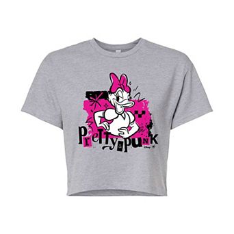 Disney's Daisy Duck Juniors' Pretty & Punk Cropped Tee