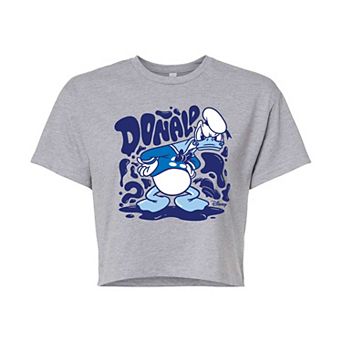 Disney's Donald Duck Juniors' Drip Cropped Tee