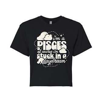 Juniors' Pisces Daydream Cropped Tee