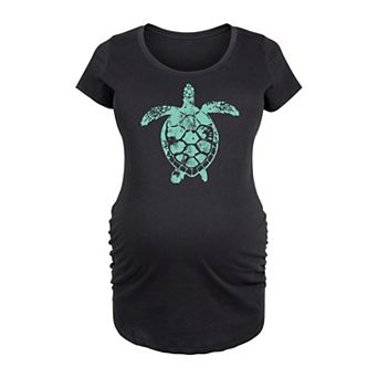 Maternity Sea Turtle Illustration Graphic Tee