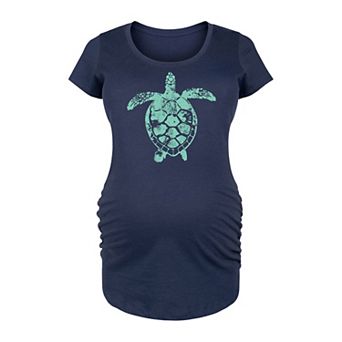 Maternity Sea Turtle Illustration Graphic Tee