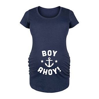 Maternity Boy Ahoy Graphic Tee