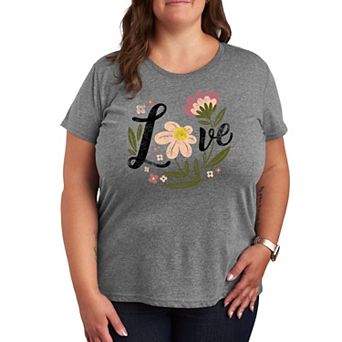 Plus Love Flowers Graphic Tee