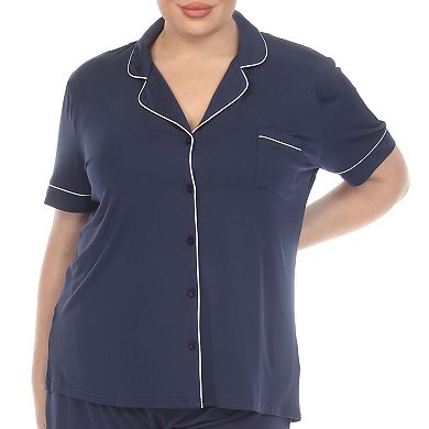 Plus Size Short Sleeve Pajama Set