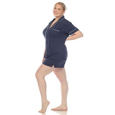 Plus Size Short Sleeve Pajama Set