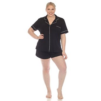 Plus Size Short Sleeve Pajama Set