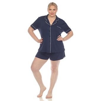 Plus Size Short Sleeve Pajama Set