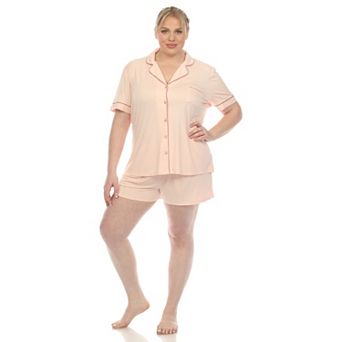 Plus Size Short Sleeve Pajama Set
