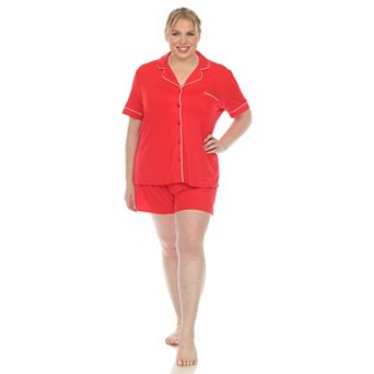 Plus Size Short Sleeve Pajama Set