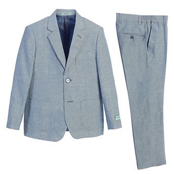 Gioberti Kid's Linen Suit Set Jacket And Dress Pants
