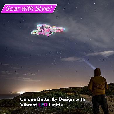 Contixo Rc Butterfly Mini Drone With Colorful Lights