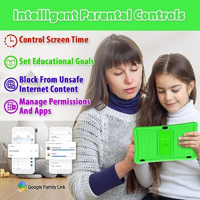Contixo 10" Android Kids 32 Gb Tablet (2024 Model), With 80 Disney Storybooks, Kid-proof Case K102