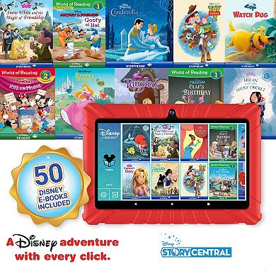 Contixo 7" Kids Tablet 32GB, 50+ Disney Storybooks, Kid-Proof Case (2024 Model)