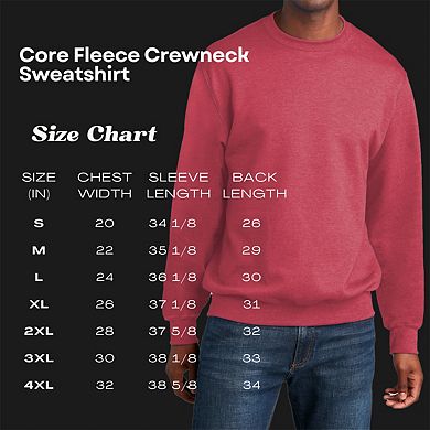 Men's Soft & Cozy Core Fleece Classic Crewneck Cotton/poly Fleece Sweatshirt