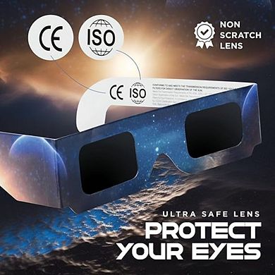 Solar Eclipse Glasses - Solar Filters Glasses With Solar Safe Technology, Nasa Approved 2024 20-pack