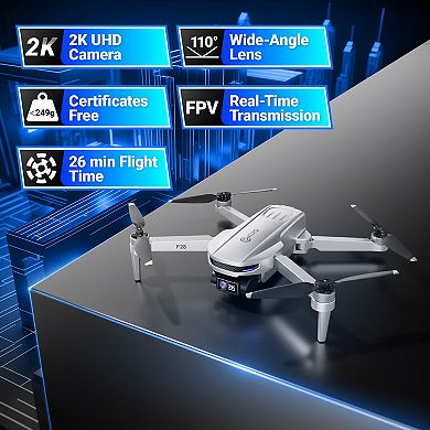 Contixo F28 Gps Foldable Drone With 2k Camera And Brushless Motor