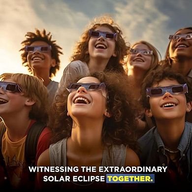 Solar Eclipse Glasses - Solar Filters Glasses With Solar Safe Technology, Nasa Approved 2024 2-pack