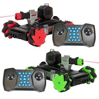 Contixo Remote Control Battle Tanks with Lighting Effect and Spray, offering 30 minutes of playtime