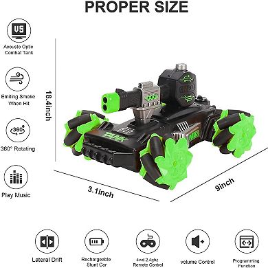 Contixo Remote Control Battle Tanks with Lighting Effect and Spray, offering 30 minutes of playtime
