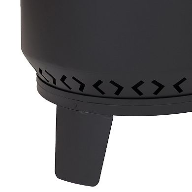 Sunnydaze 20 In Heavy-duty Steel Smokeless Fire Pit - Black