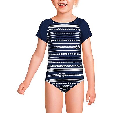 Girls 2-16 Lands' End Cap Sleeve Bow Back One Piece Swimsuit