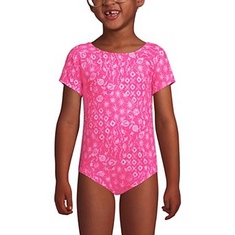 Girls 2-16 Lands' End Cap Sleeve Bow Back One Piece Swimsuit