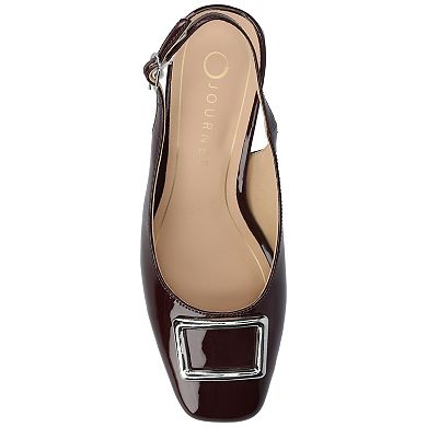 Journee Everlee Women's Tru Comfort Foam Sling Back Square Toe Pumps