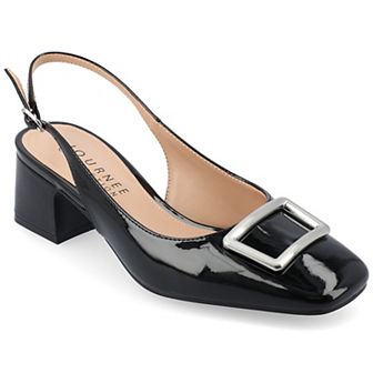 Journee Everlee Women's Sling Back Square Toe Pumps