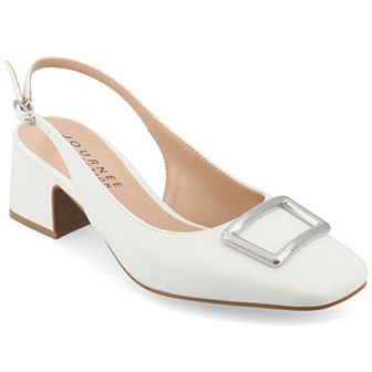 Journee Everlee Women's Tru Comfort Foam Sling Back Square Toe Pumps