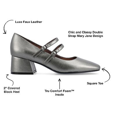 Journee Nally Women's Tru Comfort Foam Faux Leather Mary Jane Pumps