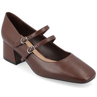 Journee Nally Women's Faux Leather Mary Jane Pumps