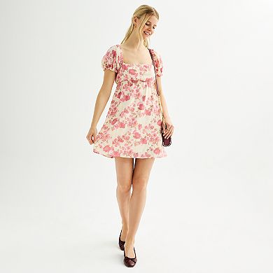 SALE :Piper Puff Sleeve Babydoll Dress