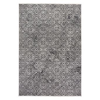 World Rug Gallery Contemporary Flowers Weather Resistant Indoor/Outdoor Area Rug