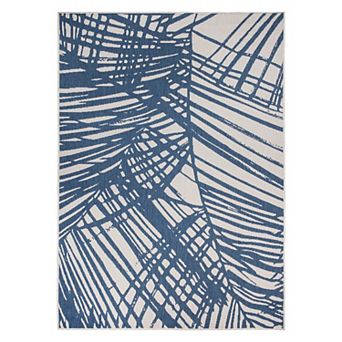 World Rug Gallery Contemporary Nature Inspired Tropical Leaves Indoor/Outdoor Area Rug
