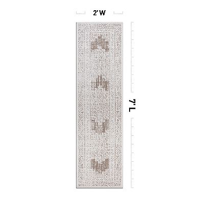 World Rug Gallery Transitional Bohemian Weather Resistant Indoor/Outdoor Area Rug