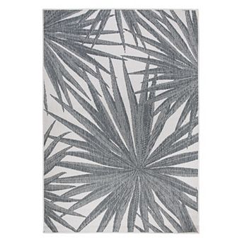 World Rug Gallery Tropical Leaves Nature Inspired Indoor/Outdoor Area Rug