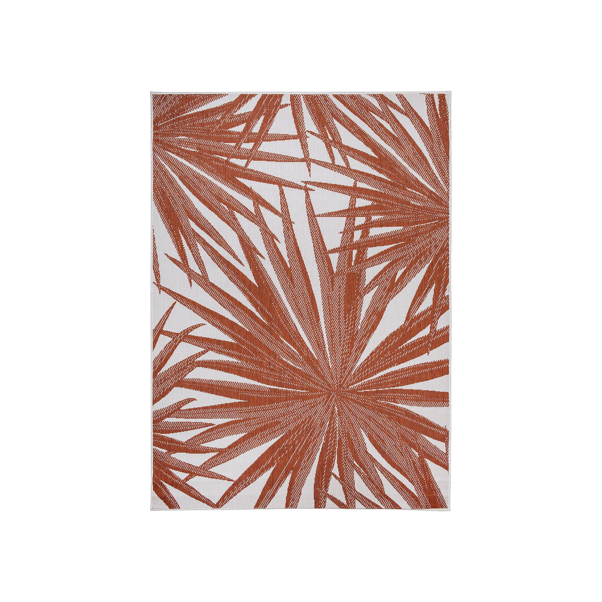 World Rug Gallery Tropical Leaves Nature Inspired Indoor/Outdoor Area Rug
