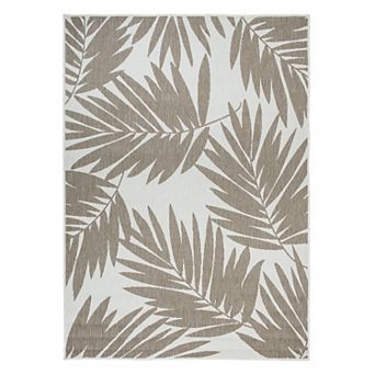 World Rug Gallery Contemporary Floral Leaves Nature Inspired Indoor/Outdoor Area Rug