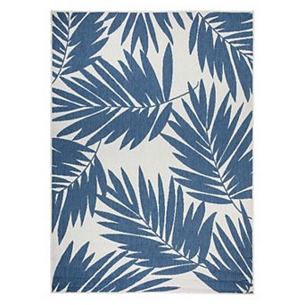 World Rug Gallery Contemporary Floral Leaves Nature Inspired Indoor/Outdoor Area Rug
