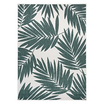 World Rug Gallery Contemporary Floral Leaves Nature Inspired Indoor/Outdoor Area Rug
