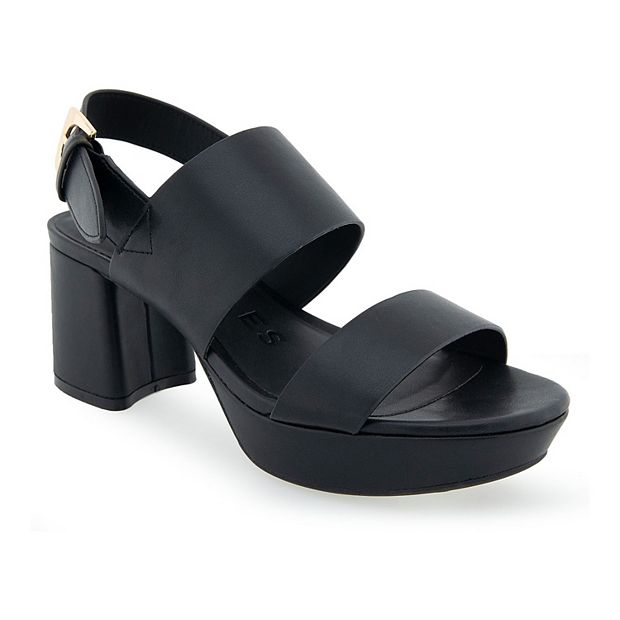 Aerosoles Camilia Women s Platform Heeled Sandals Size 6 Wide Black