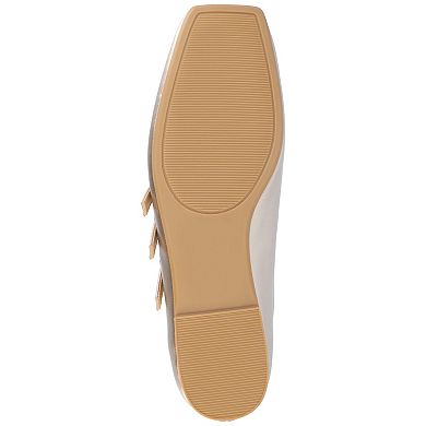Journee Darlin Women's Tru Comfort Foam Multi Strap Square Toe Flats