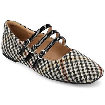 Journee Darlin Women's Multi Strap Square Toe Flats
