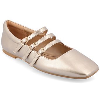 Journee Darlin Women's Multi Strap Square Toe Flats