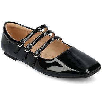 Journee Darlin Women's Multi Strap Square Toe Flats