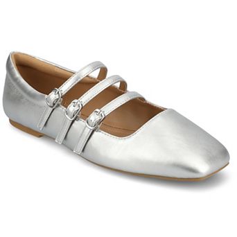 Journee Darlin Women's Multi Strap Square Toe Flats